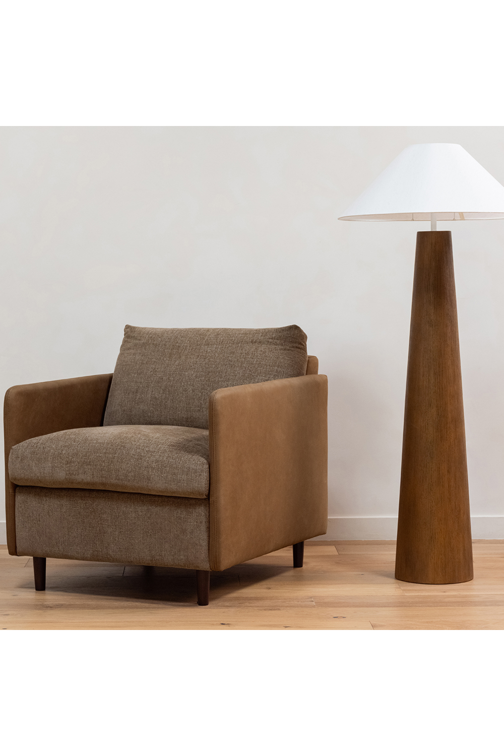 Modern European furniture - Leather Arm Accent Chair - www.oroa.com