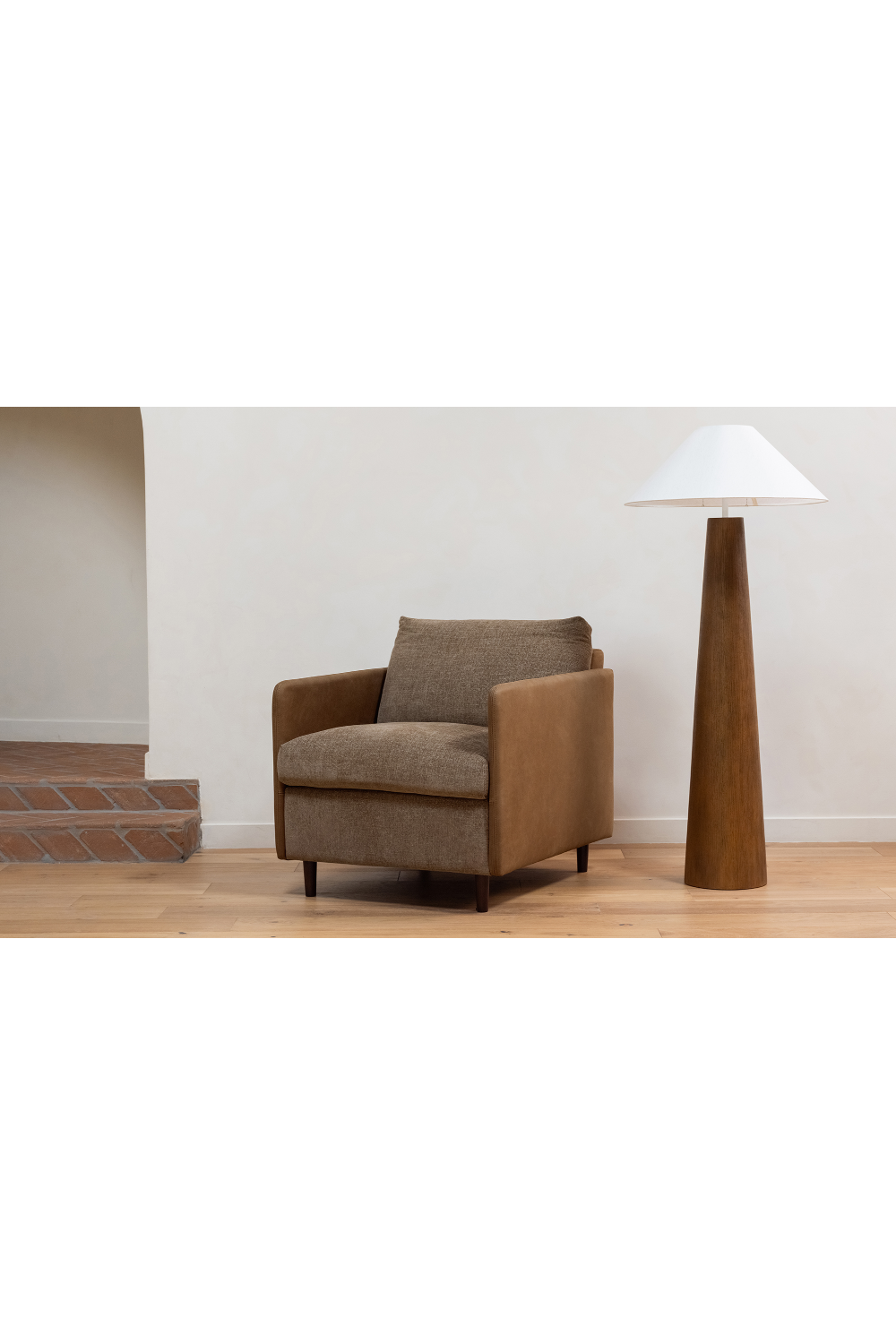 Modern European furniture - Leather Arm Accent Chair - www.oroa.com