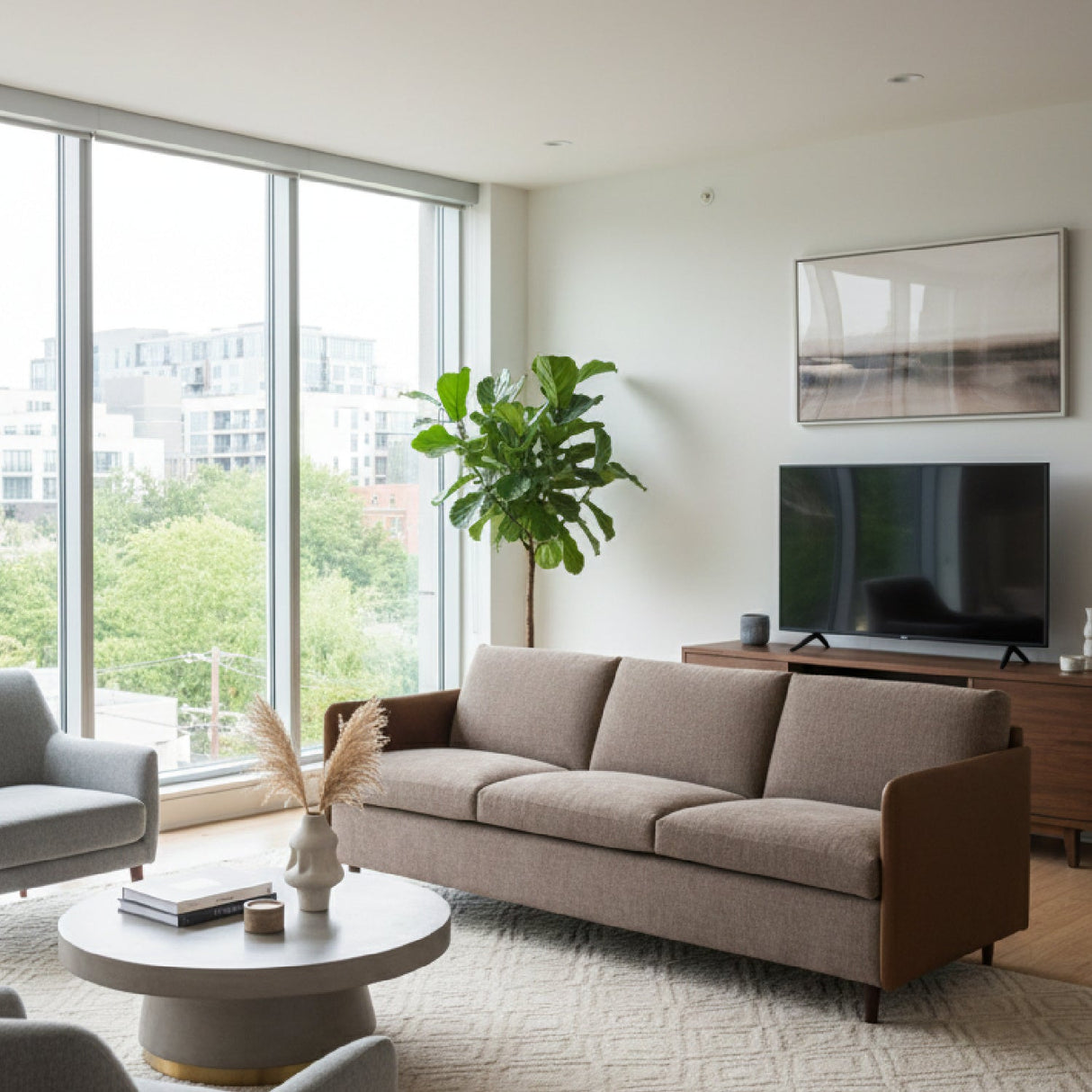 Modern European furniture - Leather Arm Sofa - www.oroa.com