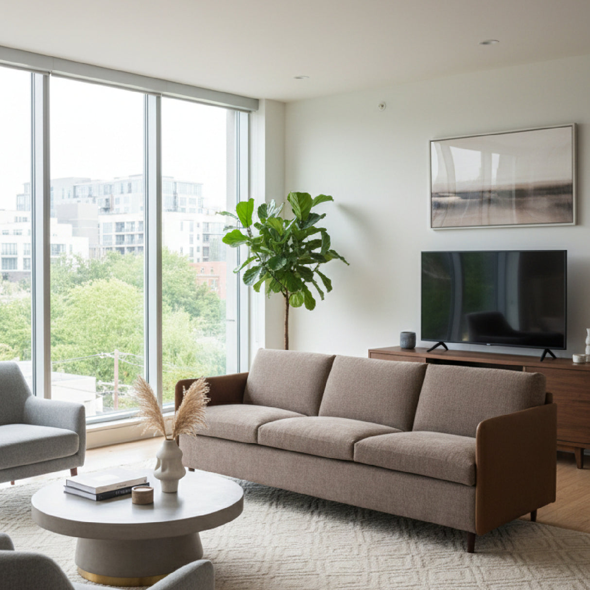 Modern European furniture - Leather Arm Sofa - www.oroa.com | Oroa.com