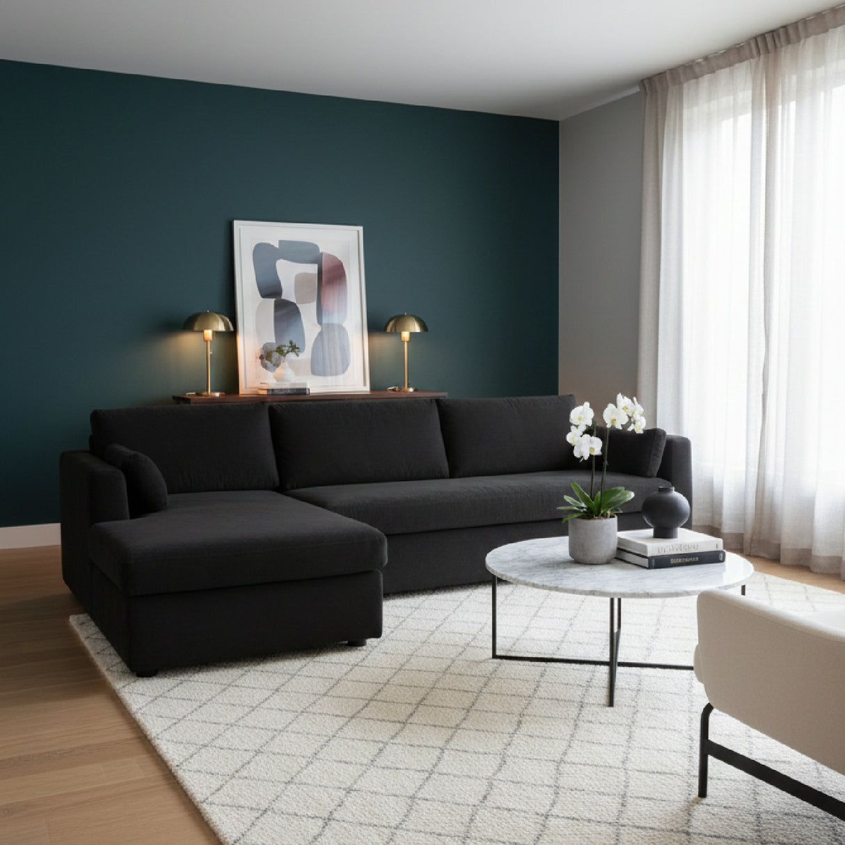 Modern European furniture - Sectional Sofa with Storage Chaise - www.oroa.com