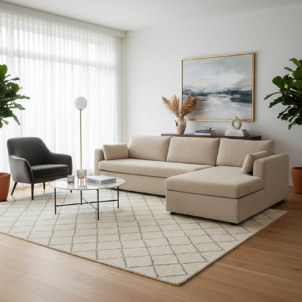 Modern European furniture - Sectional Sofa with Storage Chaise - www.oroa.com