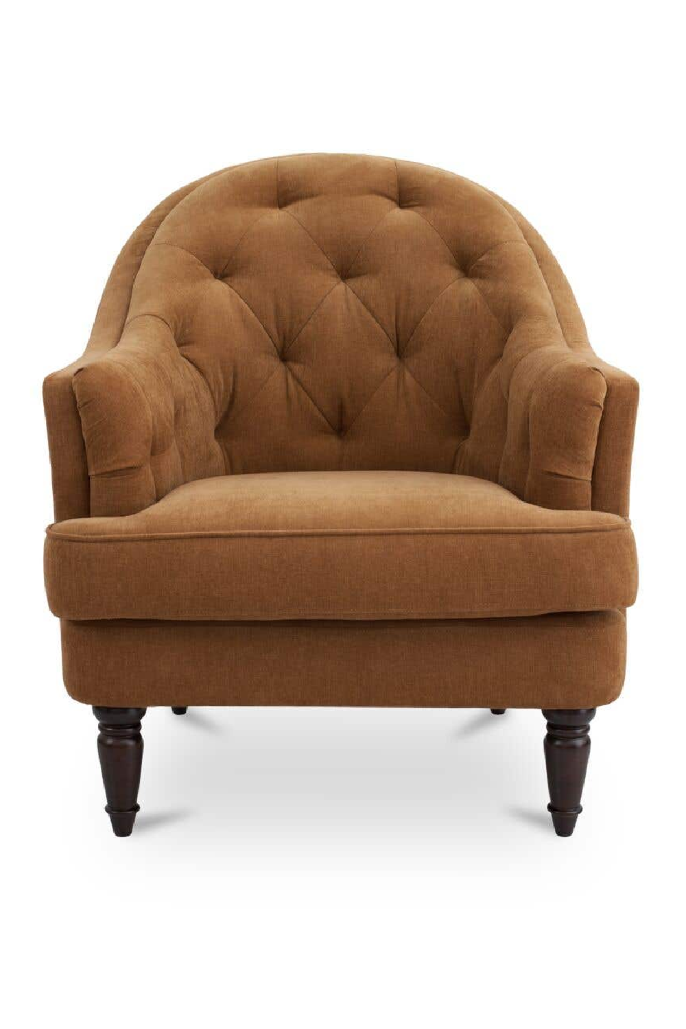 Modern European furniture -Tufted-Back Curved Accent Chair - www.oroa.com