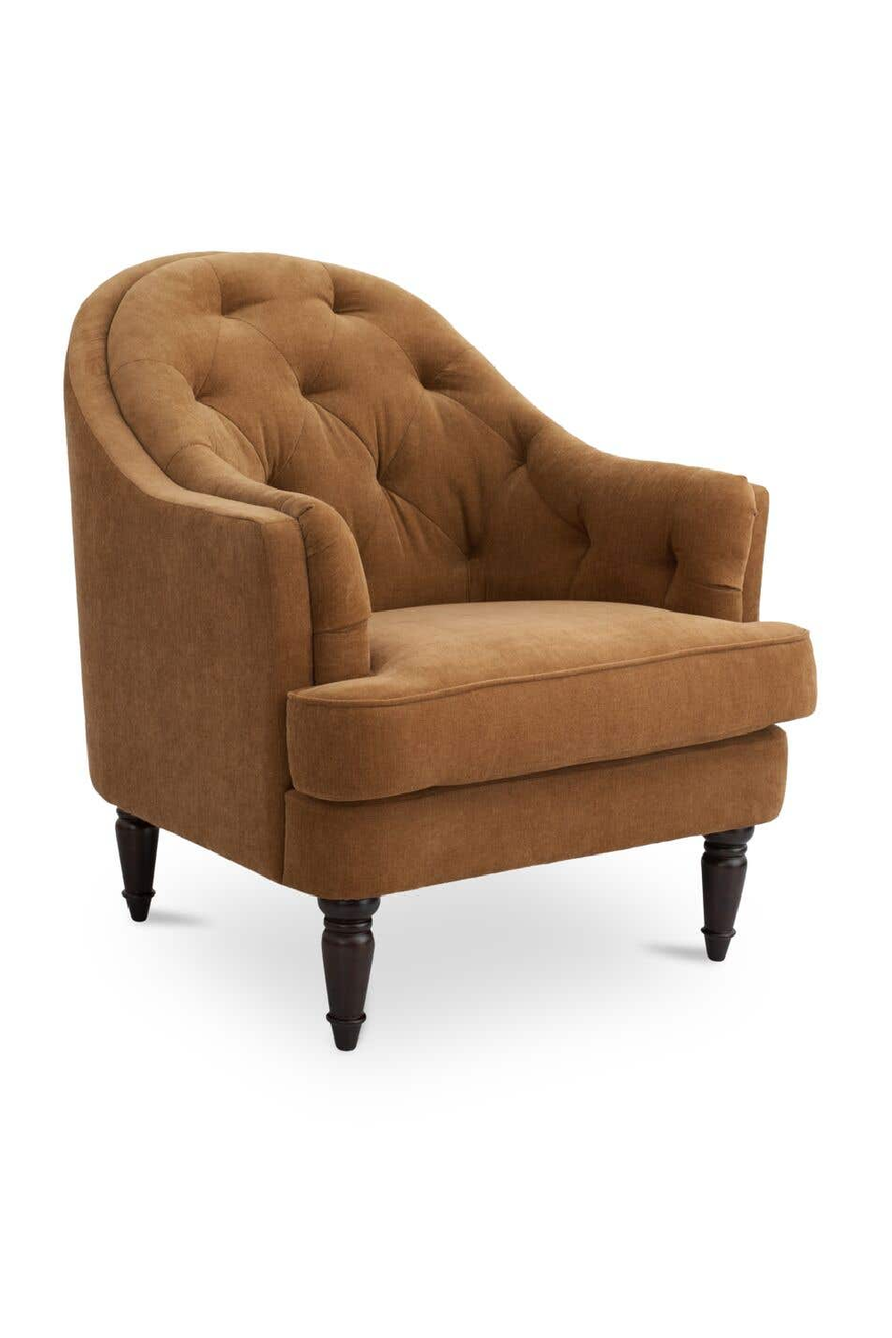 Modern European furniture -Tufted-Back Curved Accent Chair - www.oroa.com