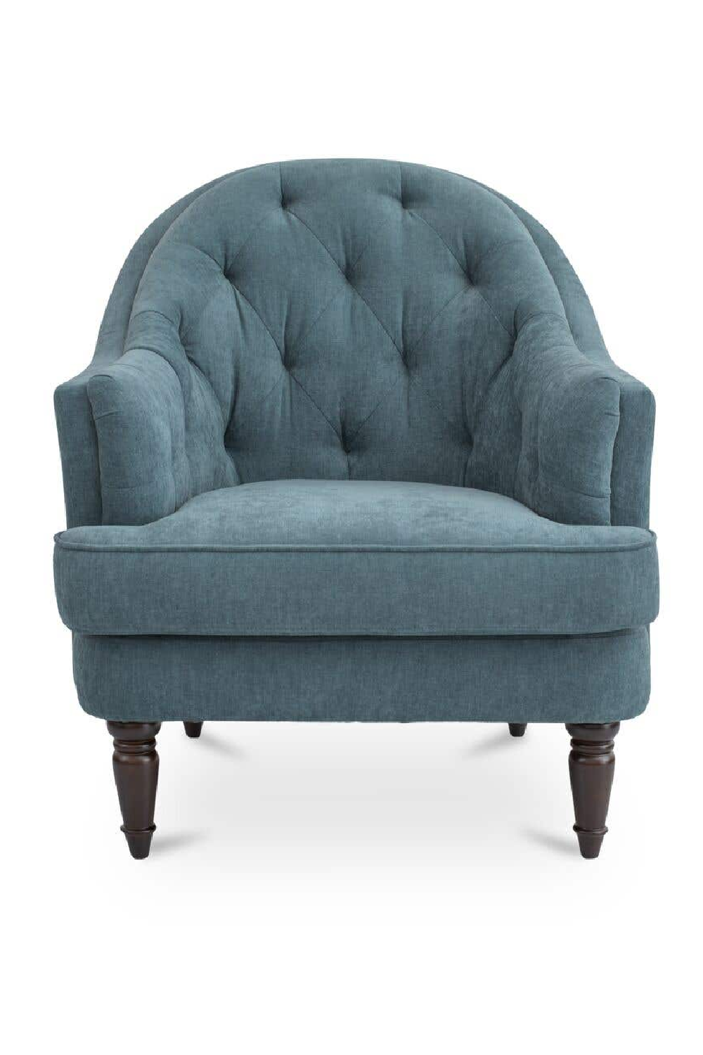 Modern European furniture -Tufted-Back Curved Accent Chair - www.oroa.com