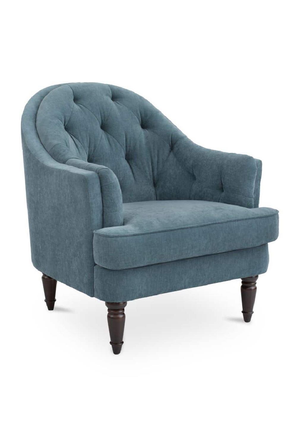 Modern European furniture -Tufted-Back Curved Accent Chair - www.oroa.com