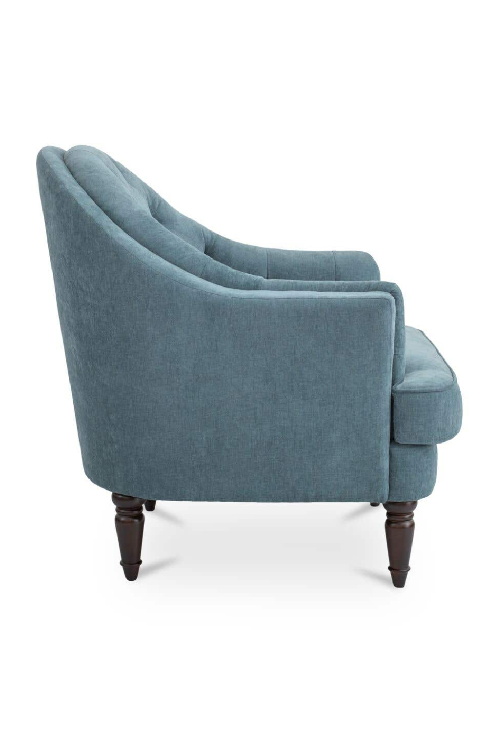 Modern European furniture -Tufted-Back Curved Accent Chair - www.oroa.com