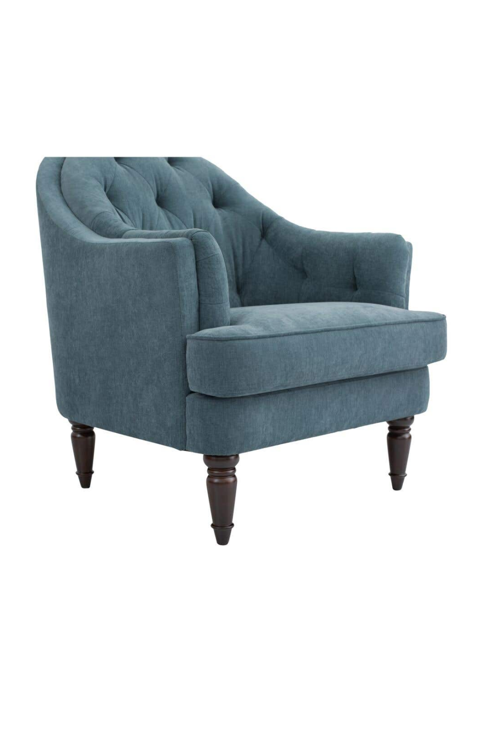 Modern European furniture -Tufted-Back Curved Accent Chair - www.oroa.com
