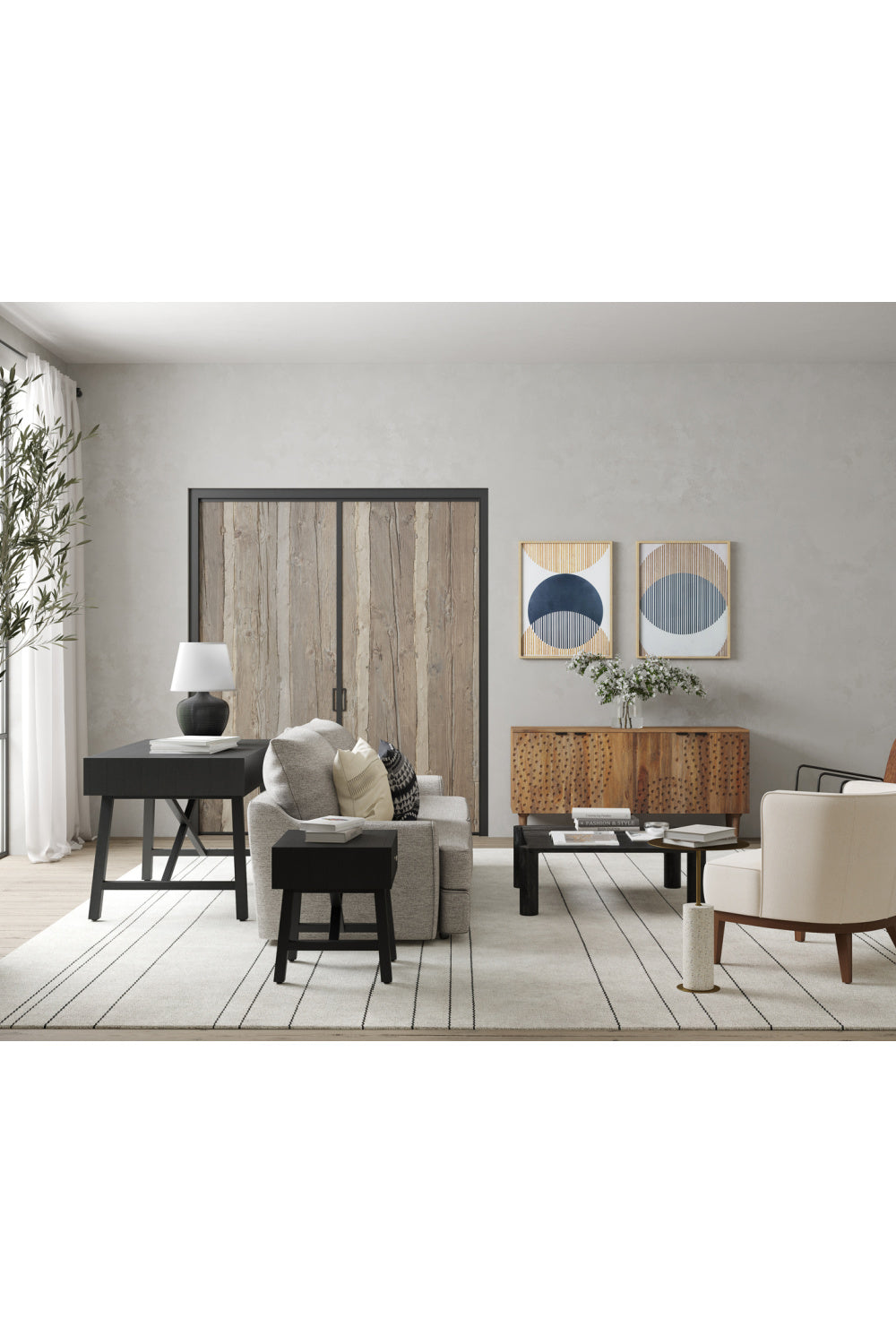 Modern European furniture - Circular Outline Art Print - www.oroa.com