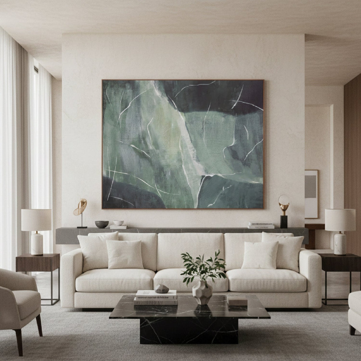 Modern European furniture - Minimalist Abstract Framed Painting - www.oroa.com