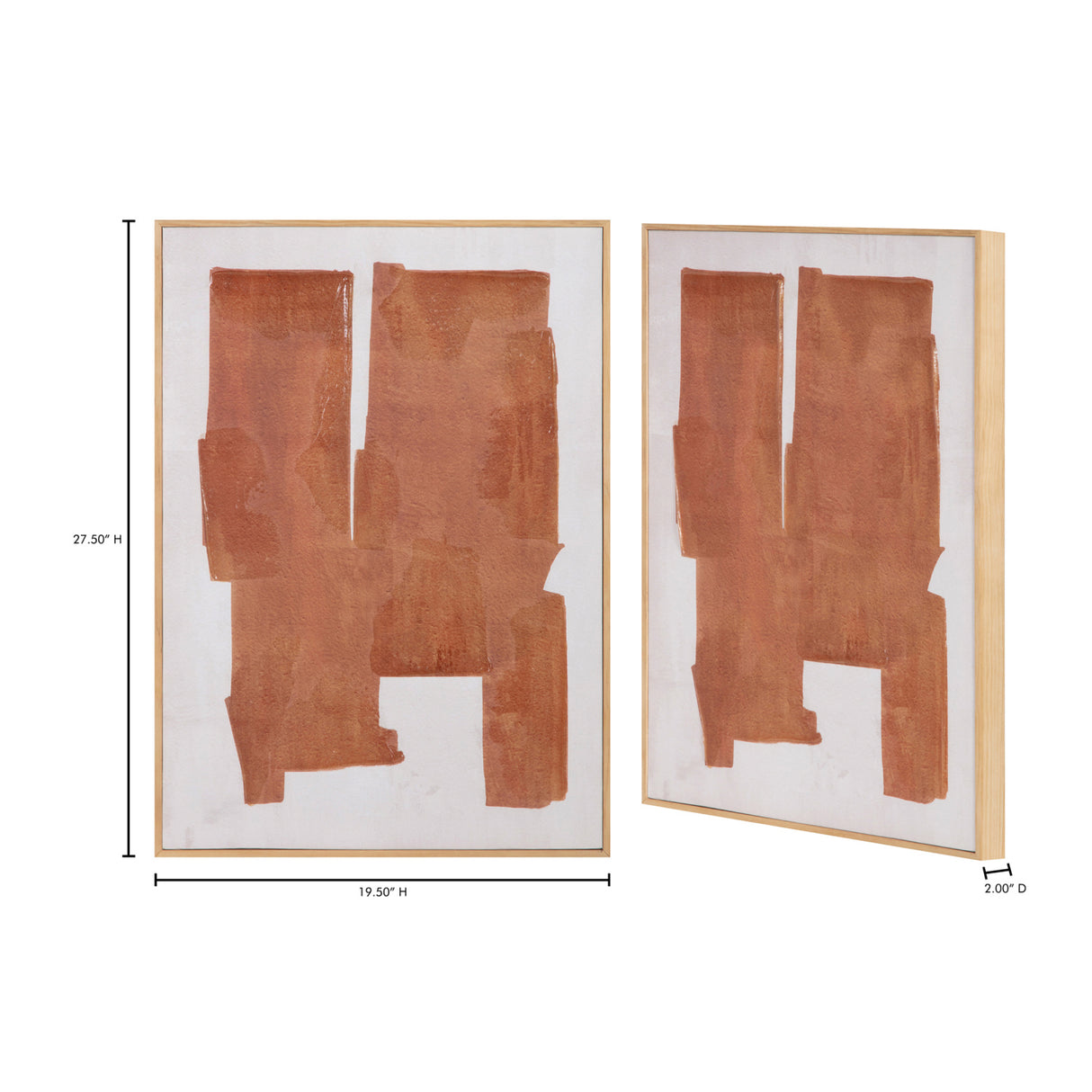 Modern European furniture - Warm Orange Framed Painting - www.oroa.com