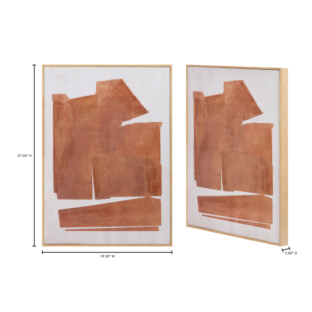 Modern European furniture - Warm Orange Framed Painting - www.oroa.com