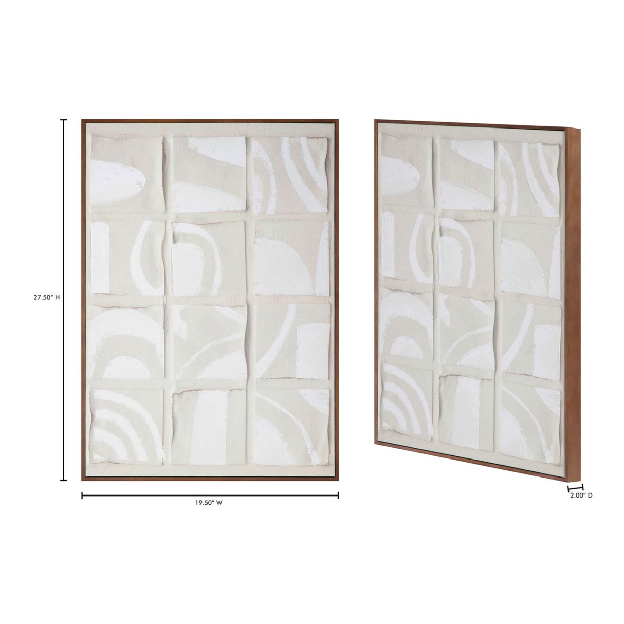 Gray Drid-Pattern Art Print | Novi Living Unfold | Oroa.com