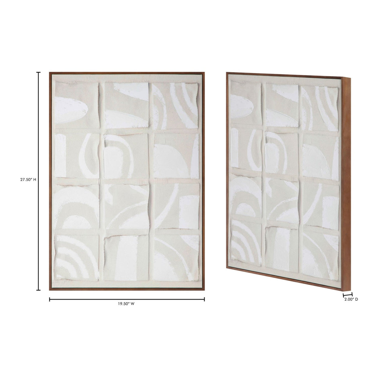 Modern European furniture - Gray Drid-Pattern Art Print - www.oroa.com