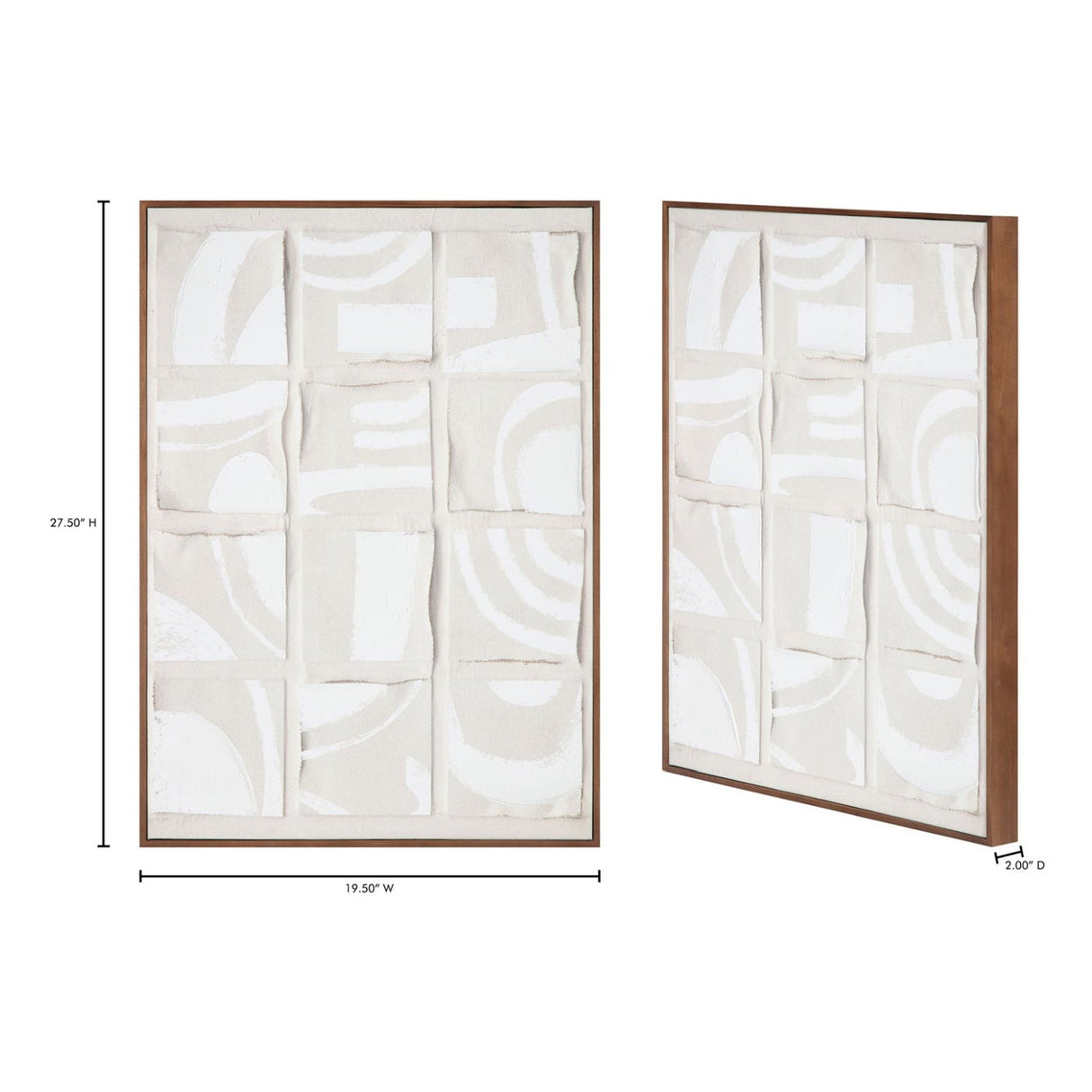 Modern European furniture - Gray Drid-Pattern Art Print - www.oroa.com