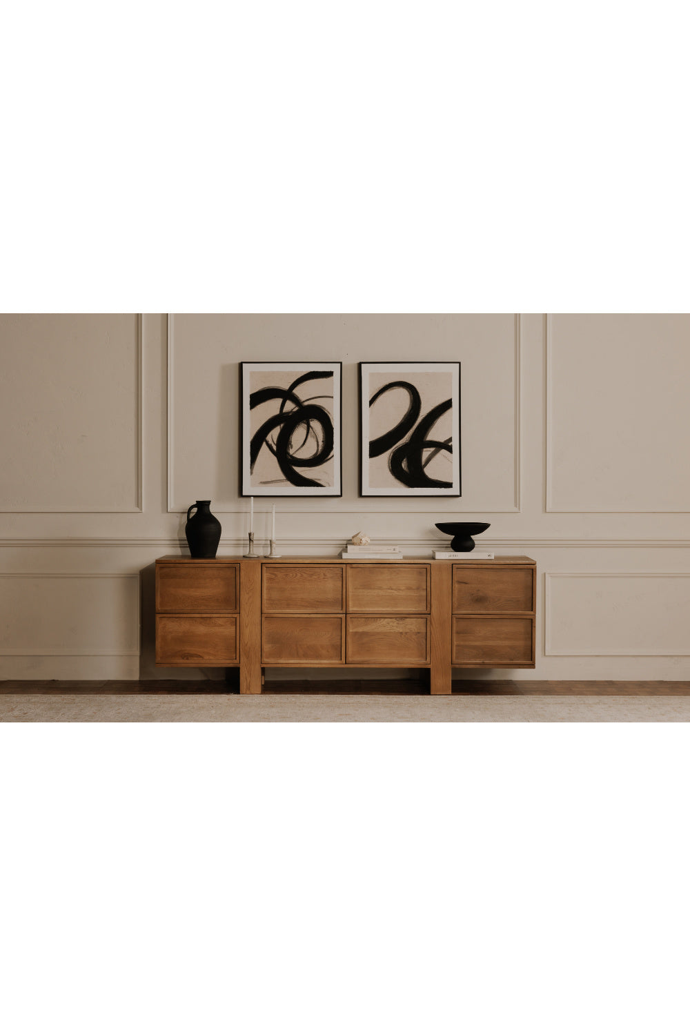 Modern European furniture - Flowy Brush Strokes Painting - www.oroa.com