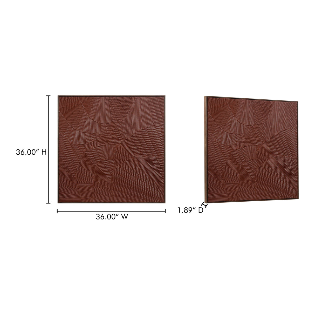 Modern European furniture - Textured Maroon Framed Painting - www.oroa.com