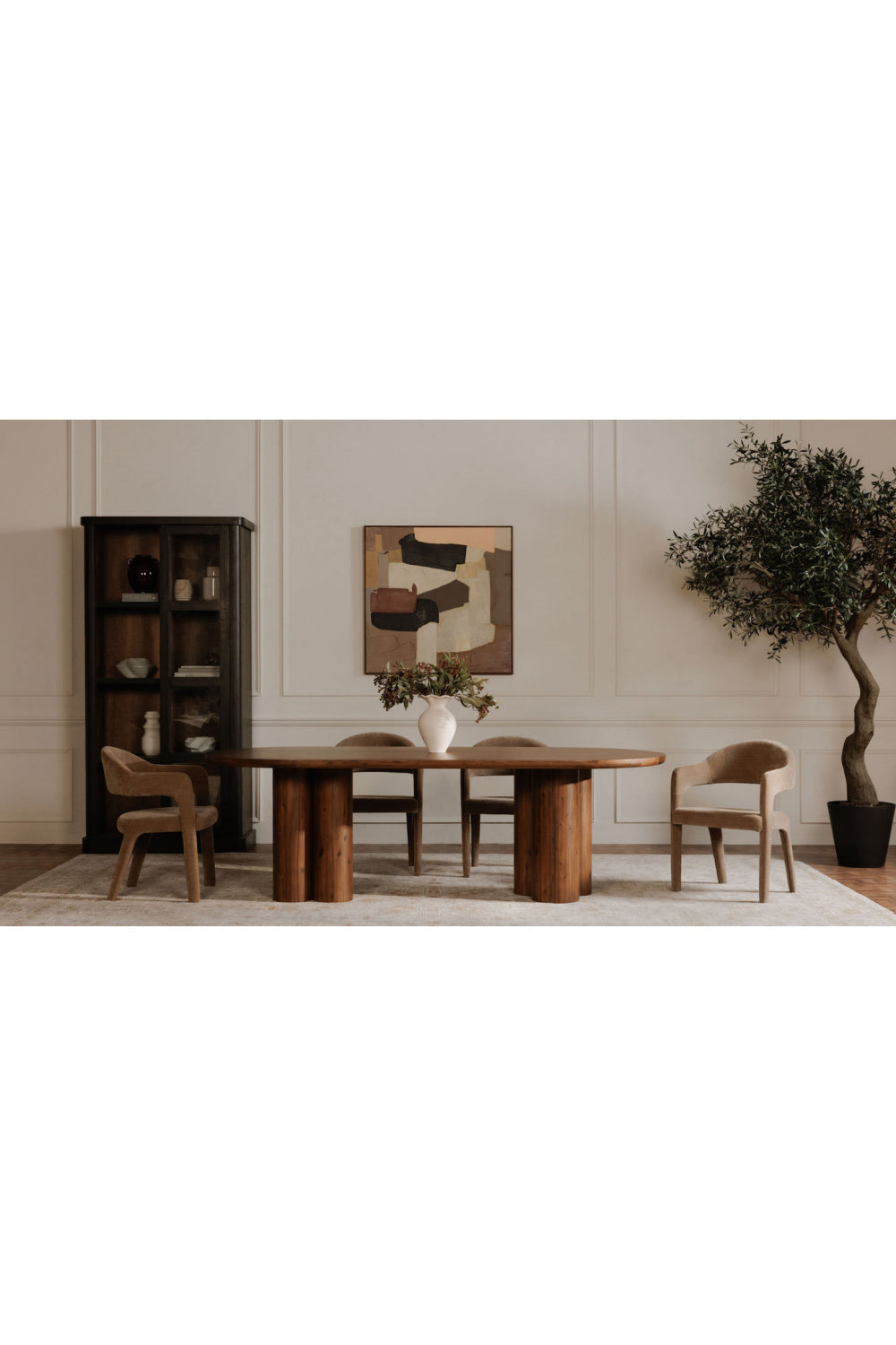 Modern European furniture - Neutral Palette Abstract Painting - www.oroa.com