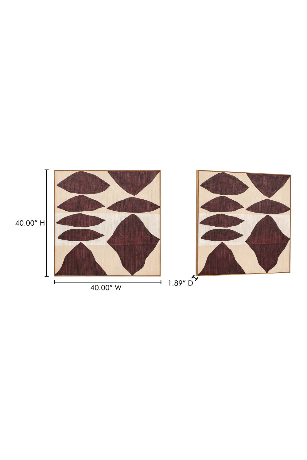 Modern European furniture - Red Patterns Framed Painting - www.oroa.com
