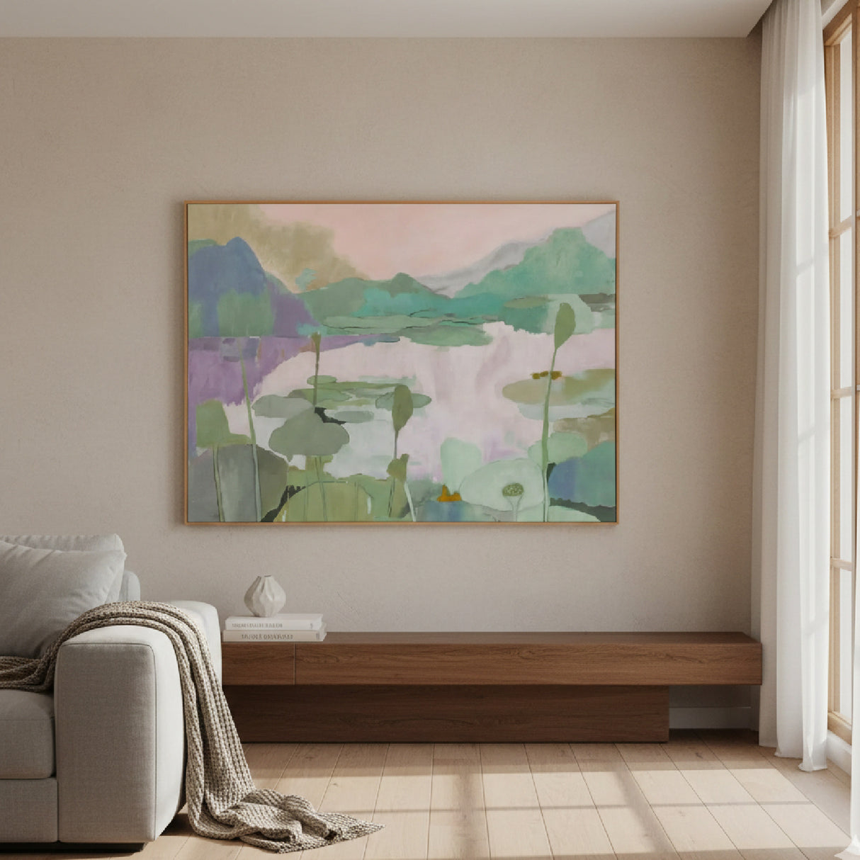 Modern European furniture - Pastel Landscape Framed Painting - www.oroa.com