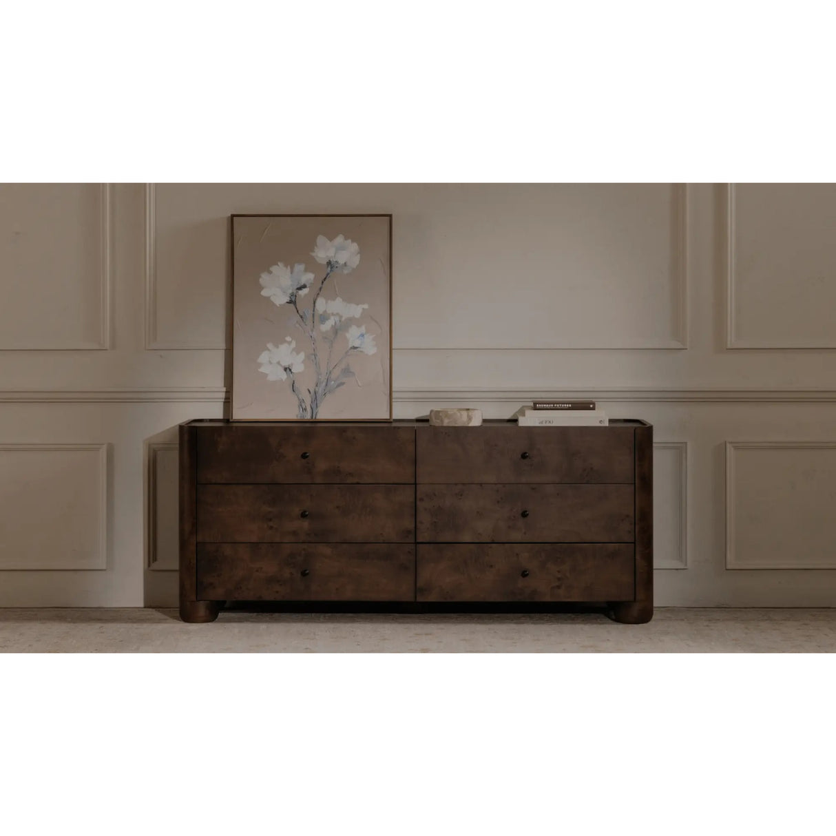 Modern European furniture - White Floral Framed Painting - www.oroa.com | Oroa.com