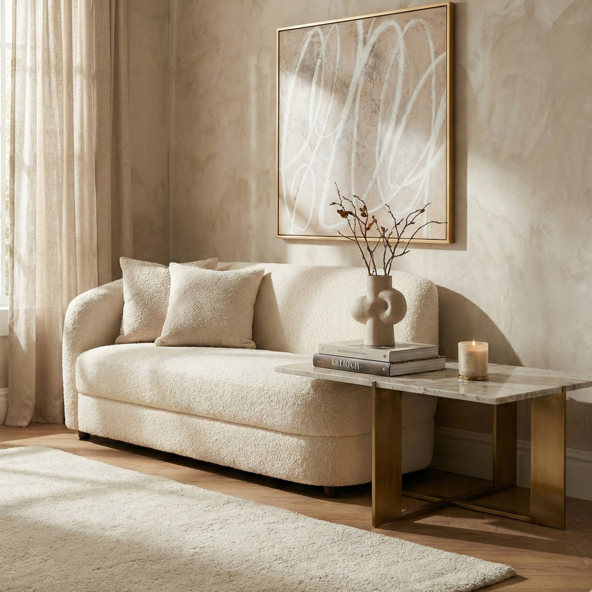 Modern European furniture - Spiral Scribble Framed Painting - www.oroa.com