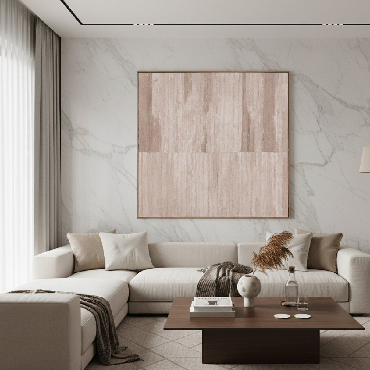 Modern European furniture - Neutral Toned Acrylic Painting - www.oroa.com