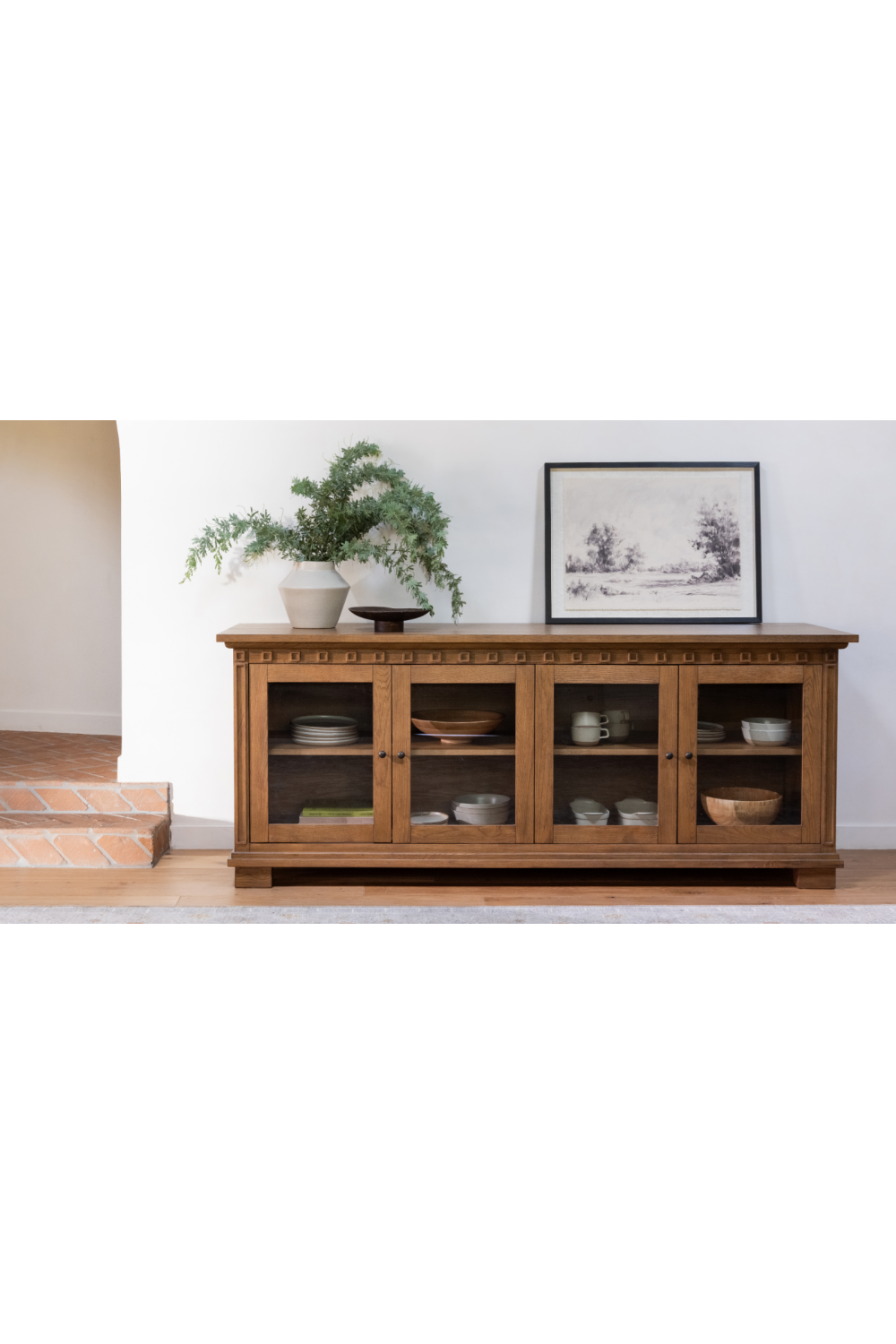 Modern European furniture - Landscape Sketch Print on Linen - www.oroa.com