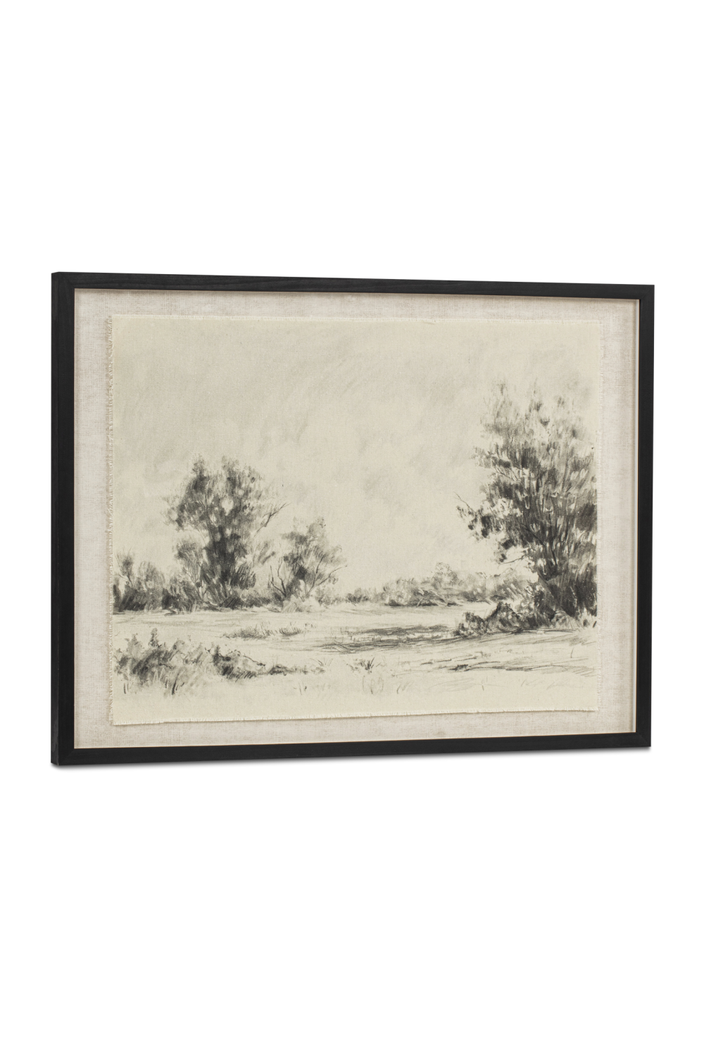 Modern European furniture - Landscape Sketch Print on Linen - www.oroa.com
