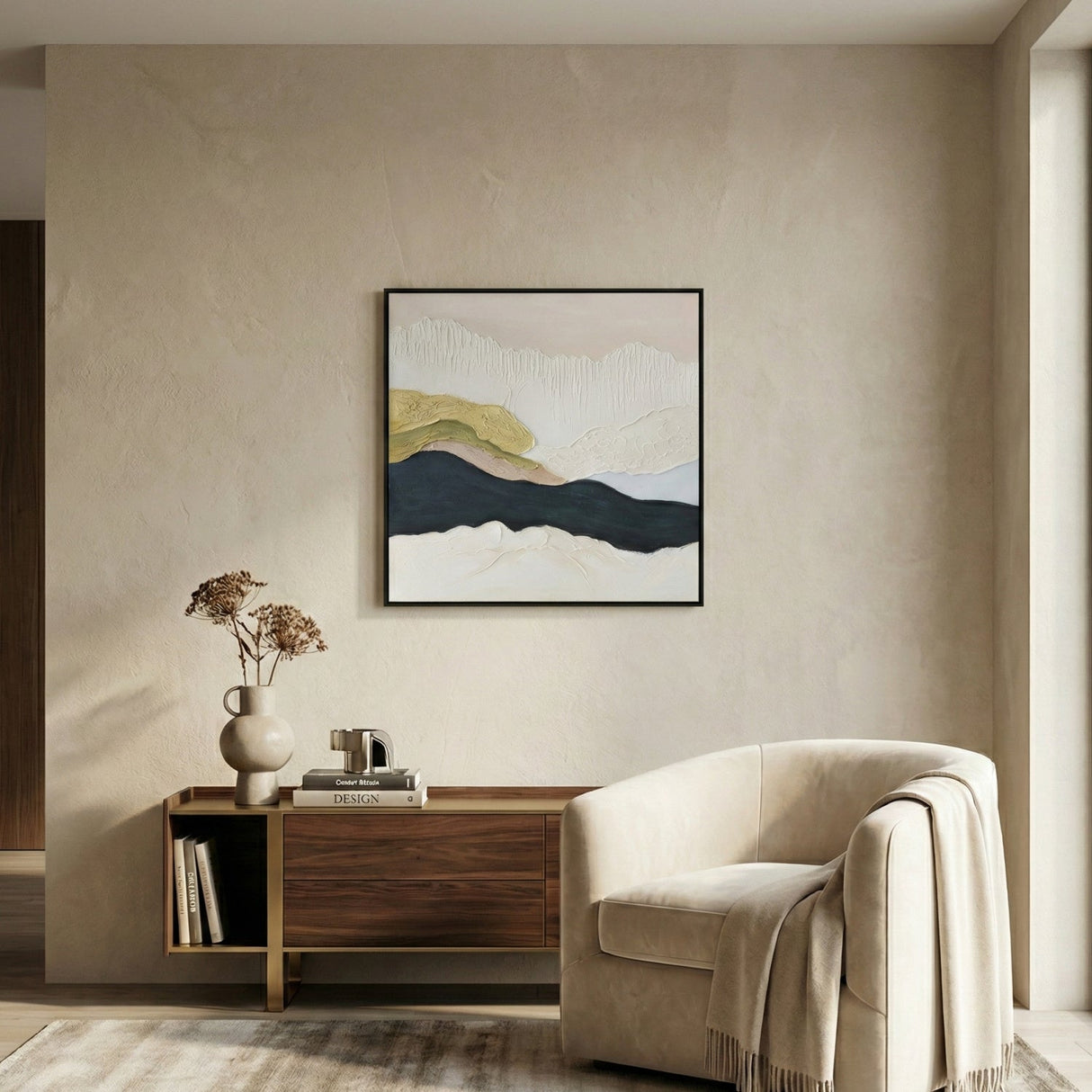 Modern European furniture - Landscape Sketch Print on Linen - www.oroa.com