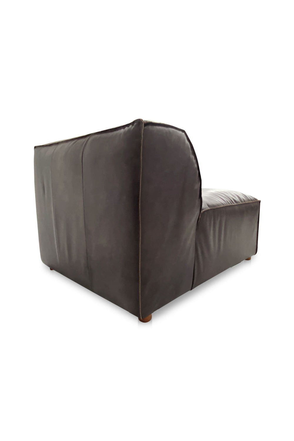 Modern European furniture - Brown Leather Slipper Chair - www.oroa.com