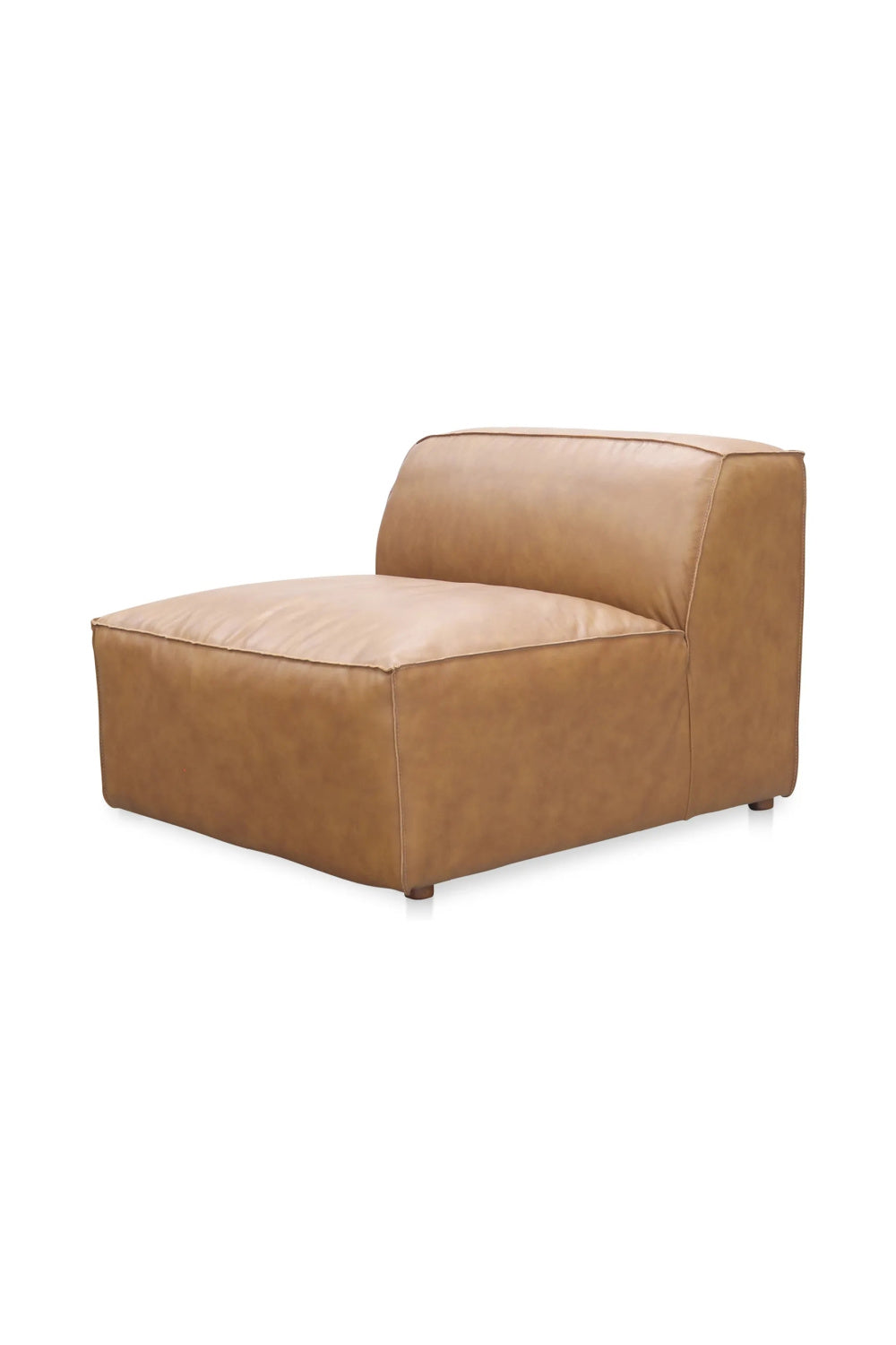 Modern European furniture - Tan Leather Slipper Chair - www.oroa.com
