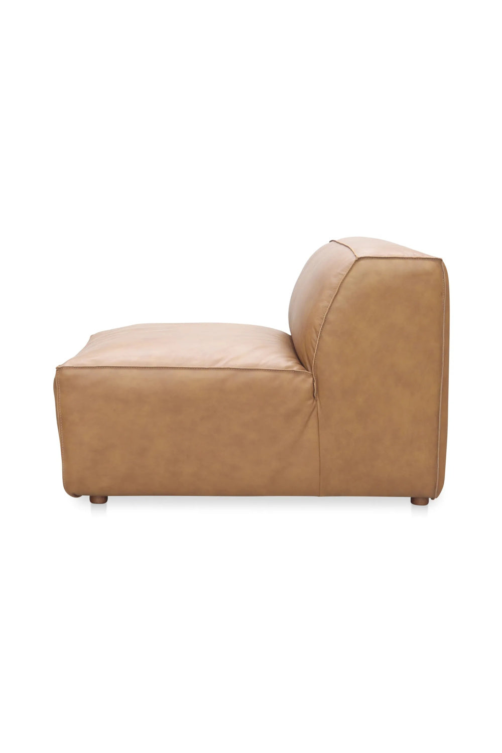 Modern European furniture - Tan Leather Slipper Chair - www.oroa.com