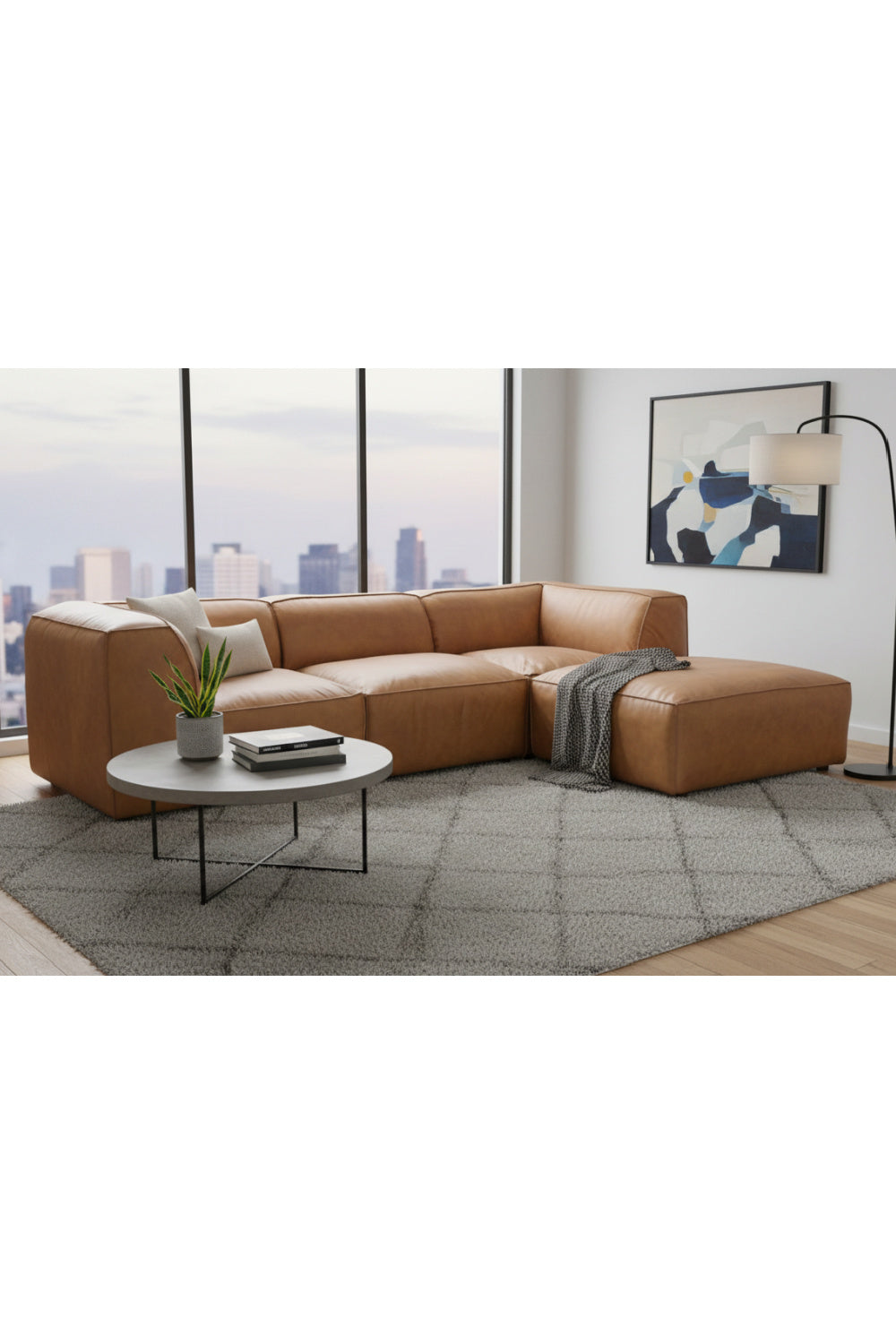 Modern European furniture - Modular Leather Sofa - www.oroa.com