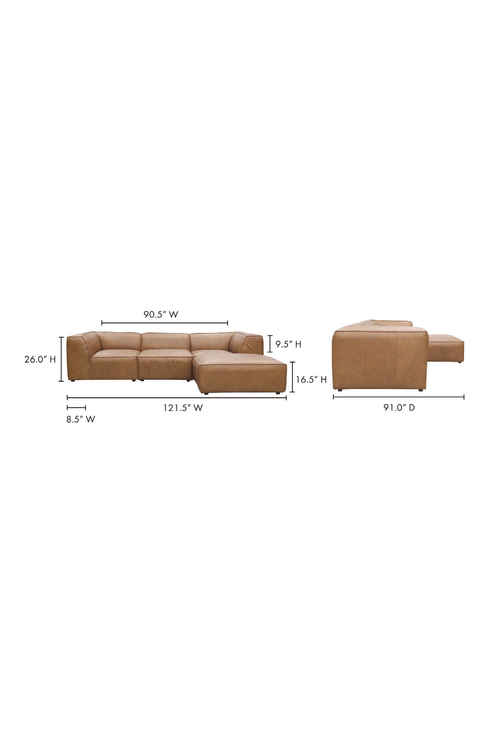 Modern European furniture - Modular Leather Sofa - www.oroa.com