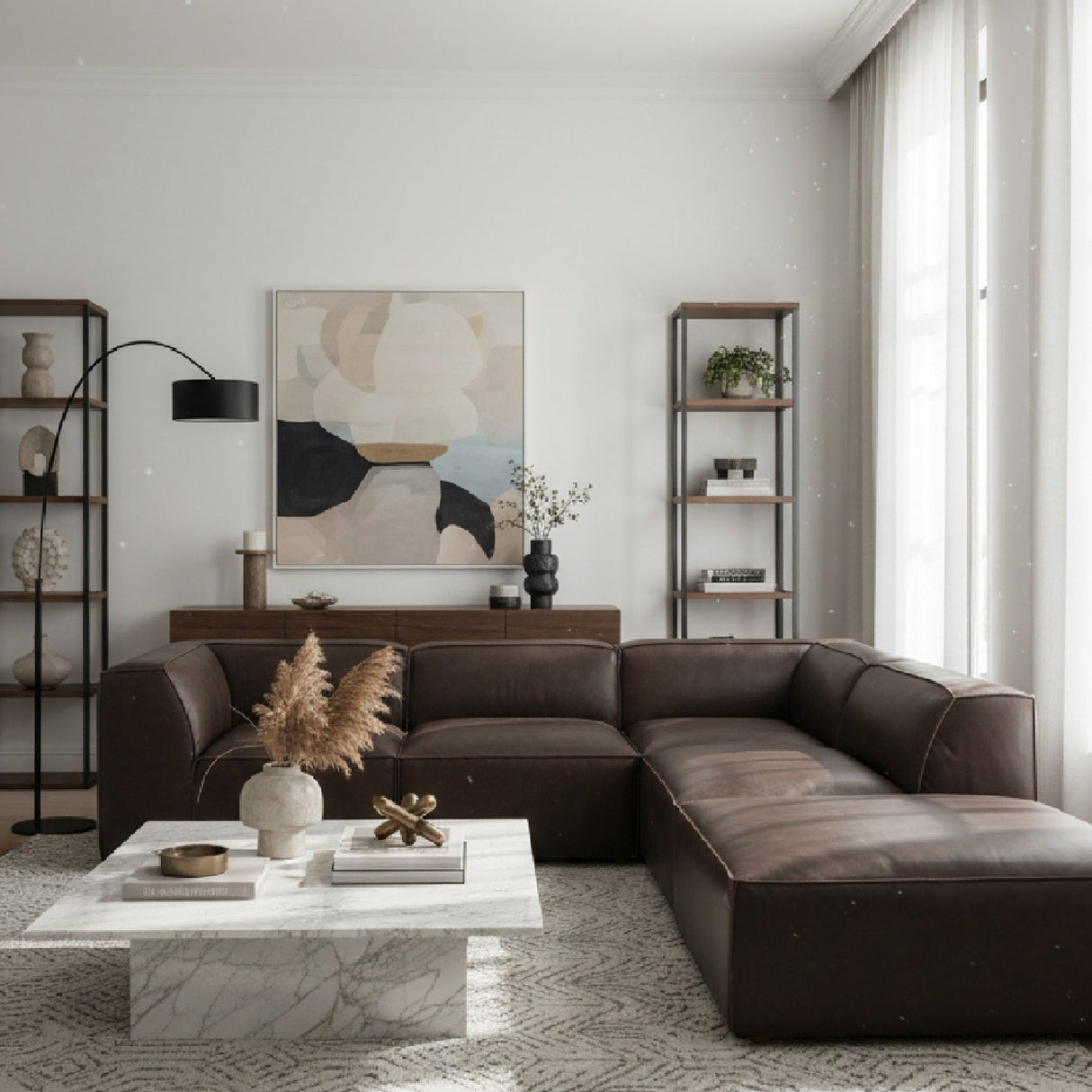 Leather Modular Sectional Sofa – Form – alternate view 10