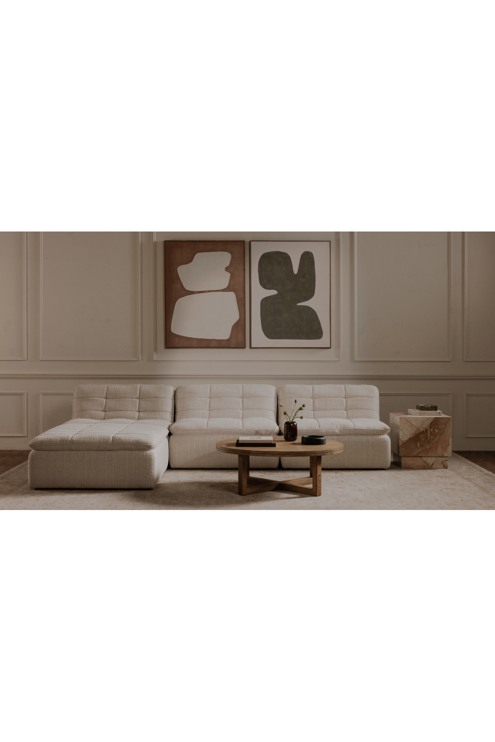 Grid Channeled Lounge Chair | Novi Living Lino | Oroa.com