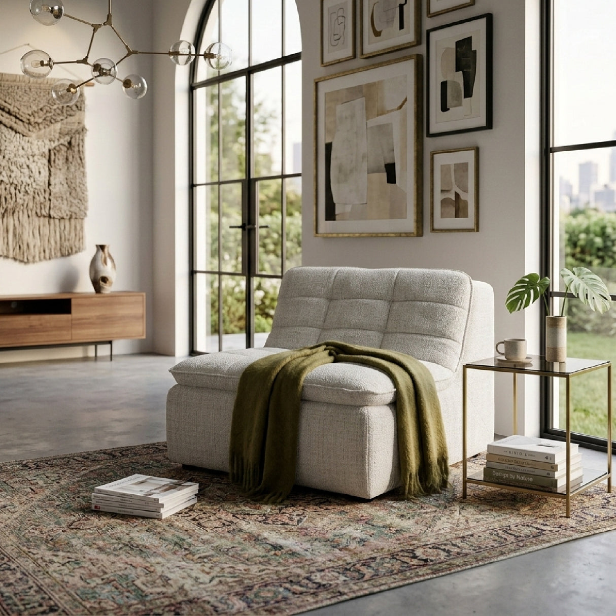 Modern European furniture - Grid Channeled Lounge Chair - www.oroa.com