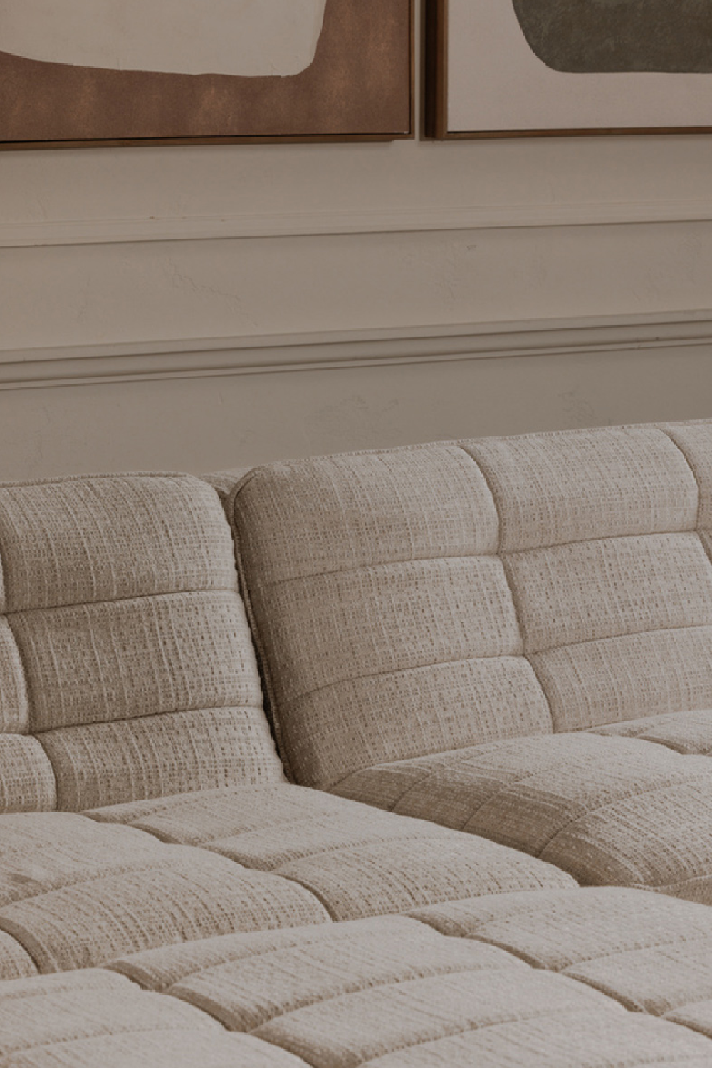 Grid Channeled Ottoman | Novi Living Lino | Oroa.com