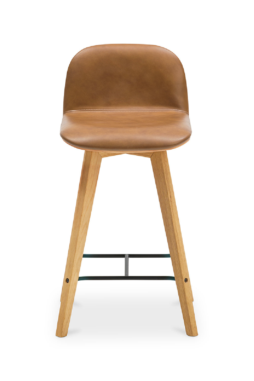 Modern European furniture - Tan Leather Counter Stool - www.oroa.com