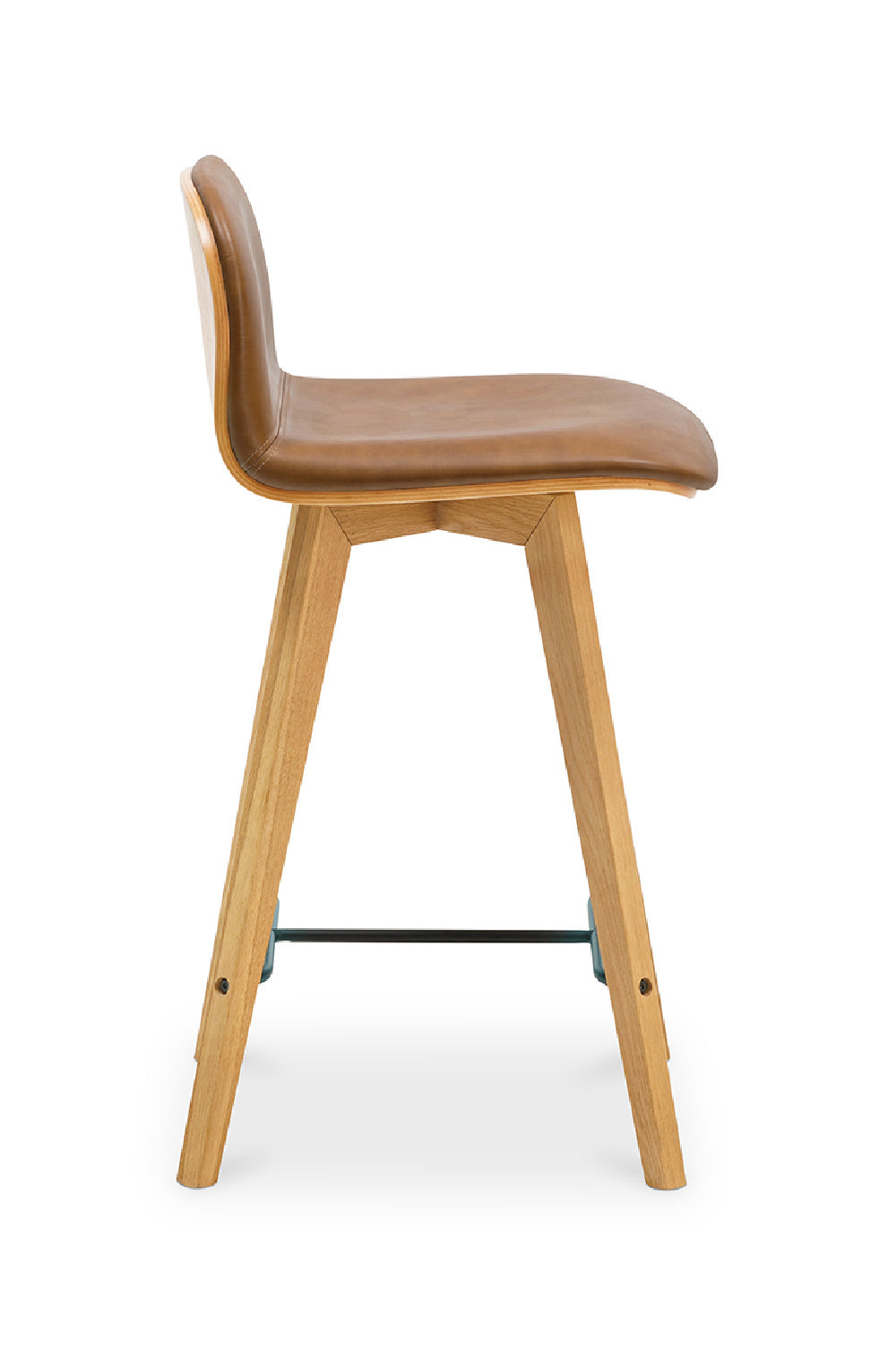 Modern European furniture - Tan Leather Counter Stool - www.oroa.com