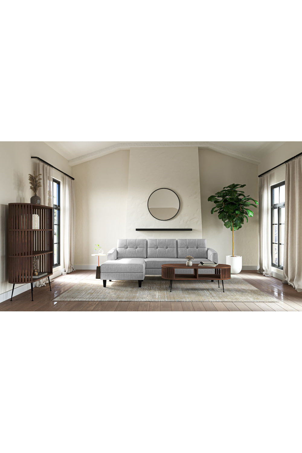 Modern European furniture - Solid Walnut Bookshelf - www.oroa.com