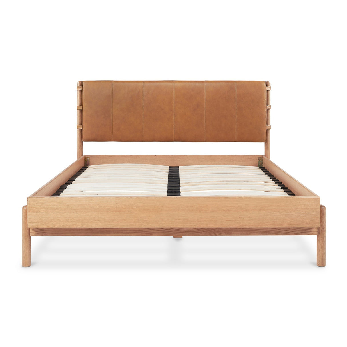 Modern European furniture - Brown Leather Bed - www.oroa.com