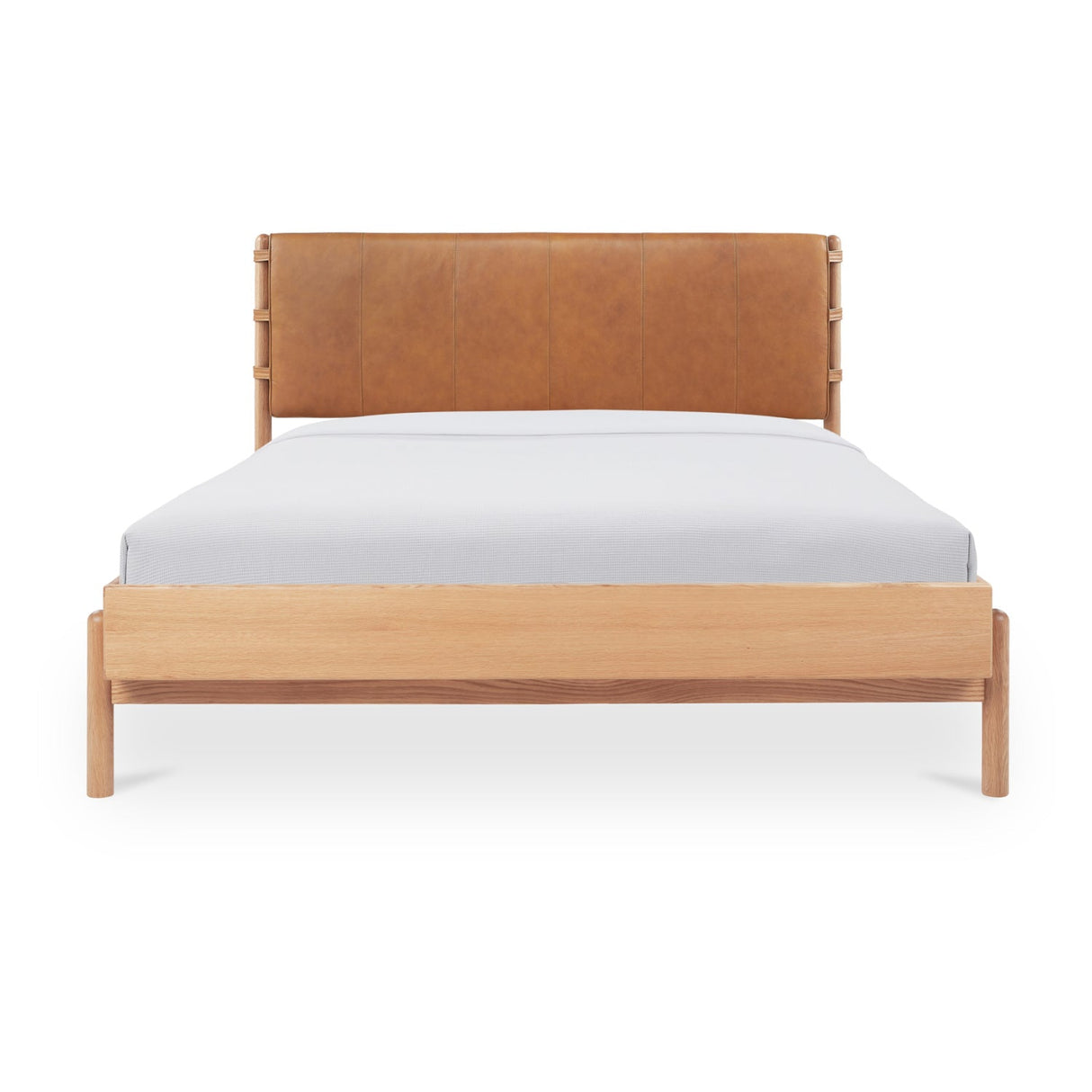 Modern European furniture - Brown Leather Bed - www.oroa.com