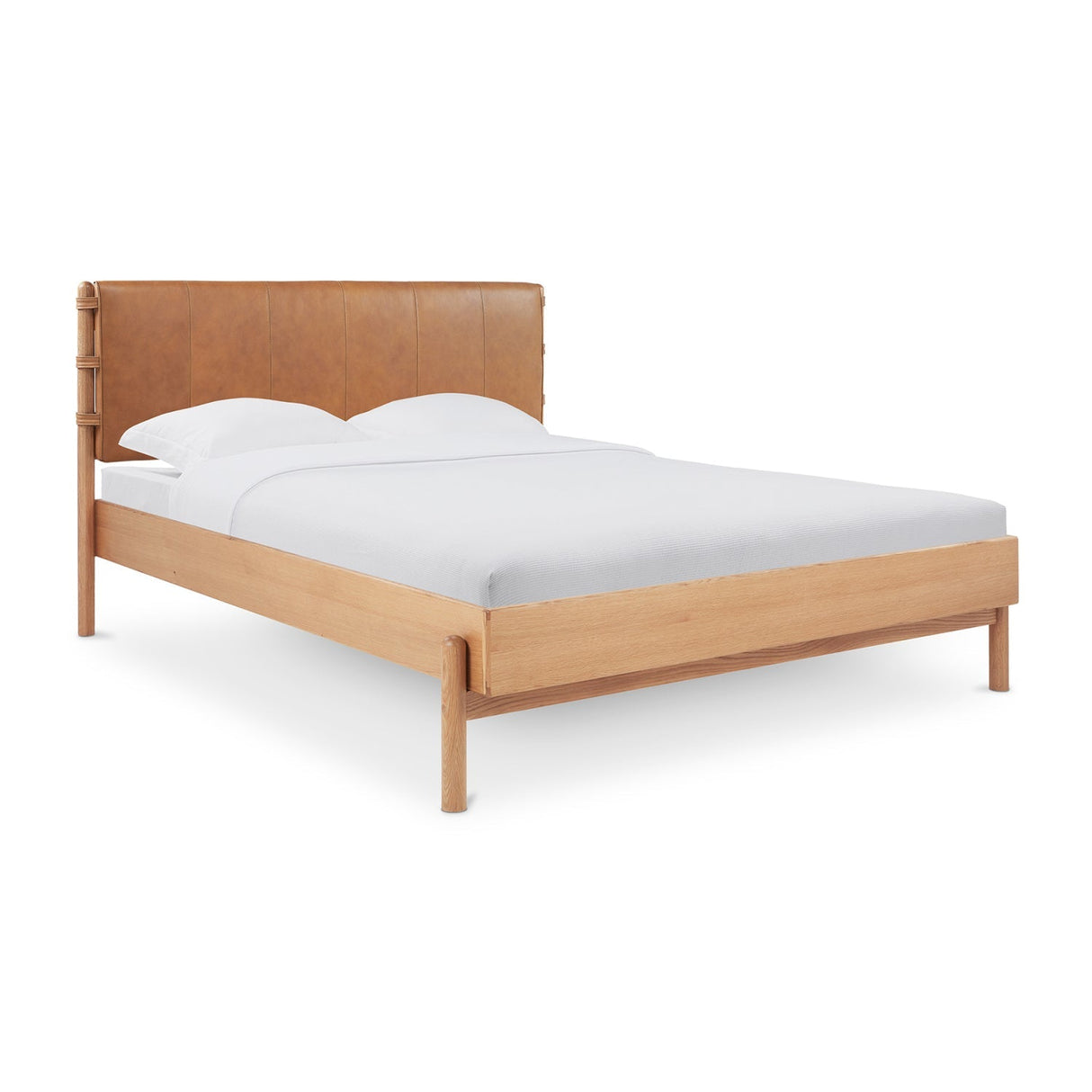 Modern European furniture - Brown Leather Bed - www.oroa.com