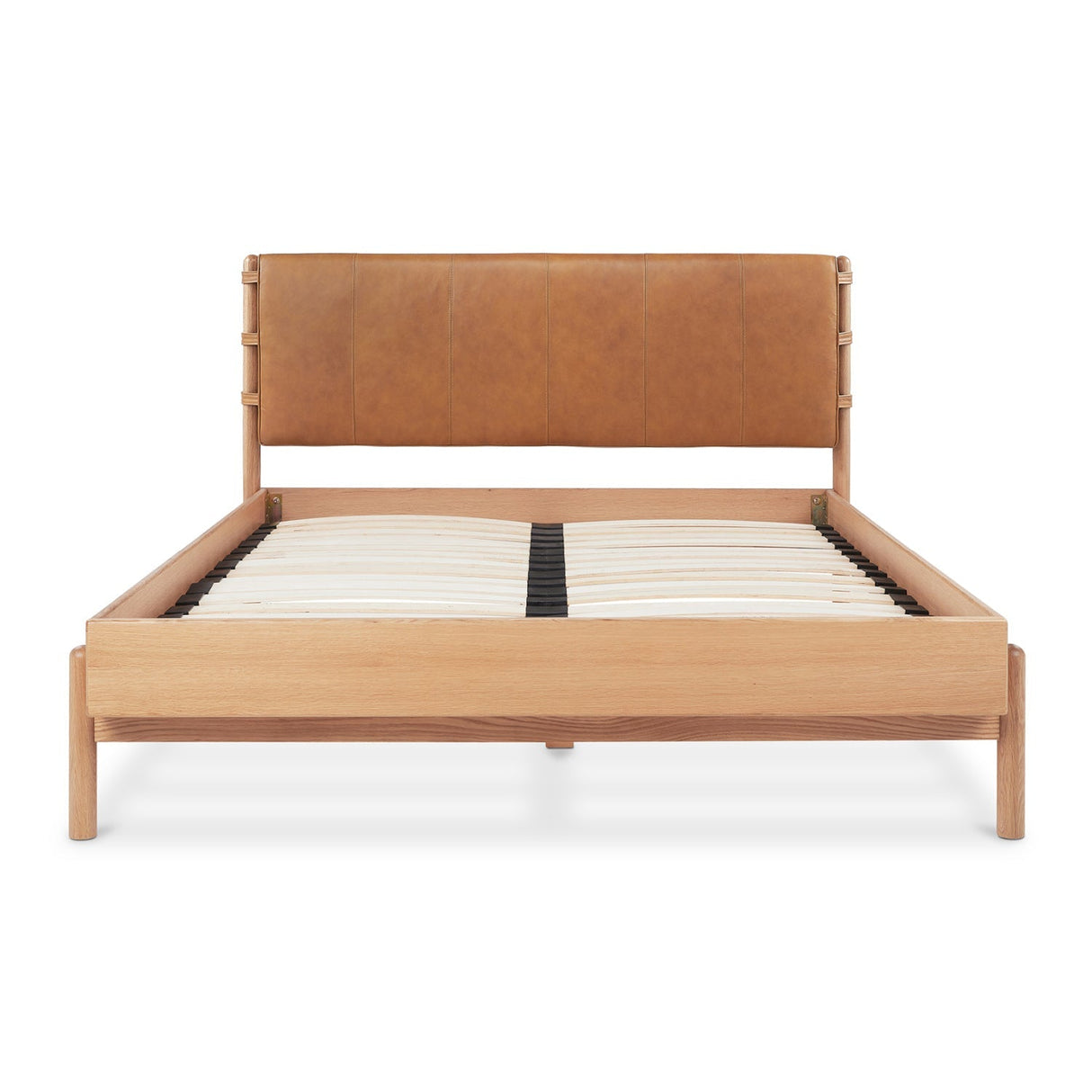 Modern European furniture - Brown Leather Bed - www.oroa.com