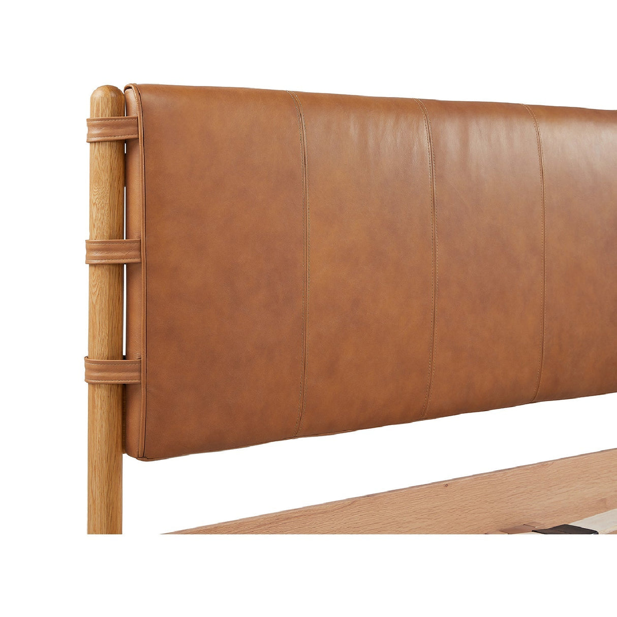 Modern European furniture - Brown Leather Bed - www.oroa.com