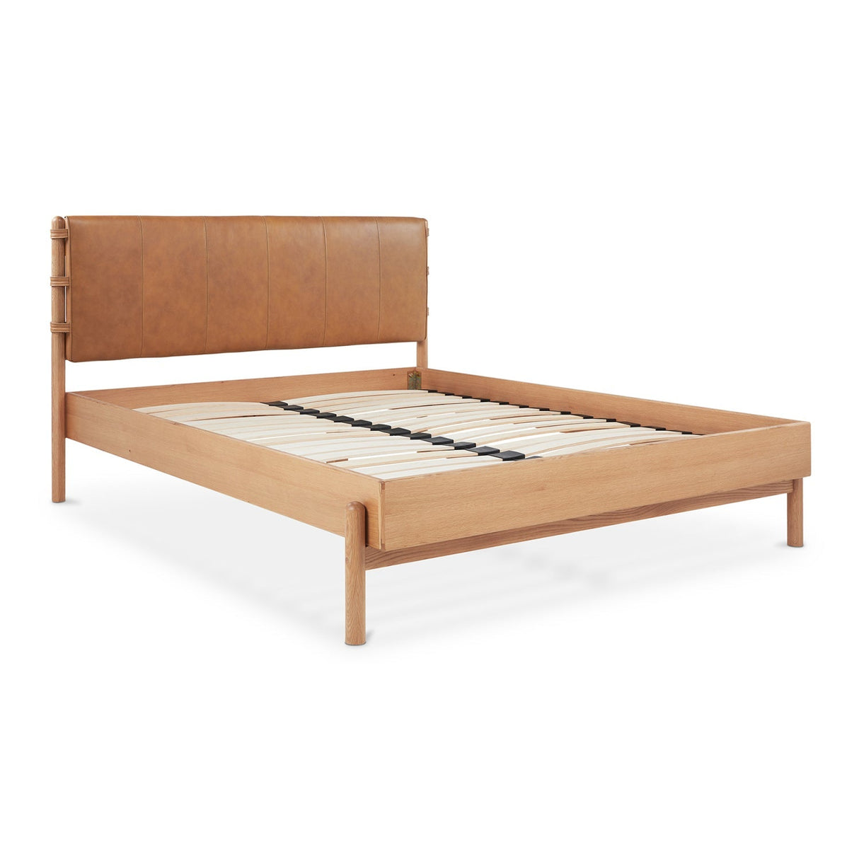 Modern European furniture - Brown Leather Bed - www.oroa.com