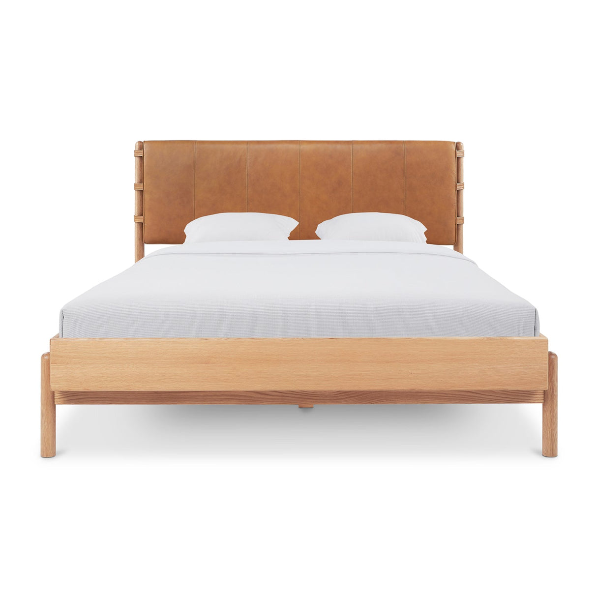 Modern European furniture - Brown Leather Bed - www.oroa.com