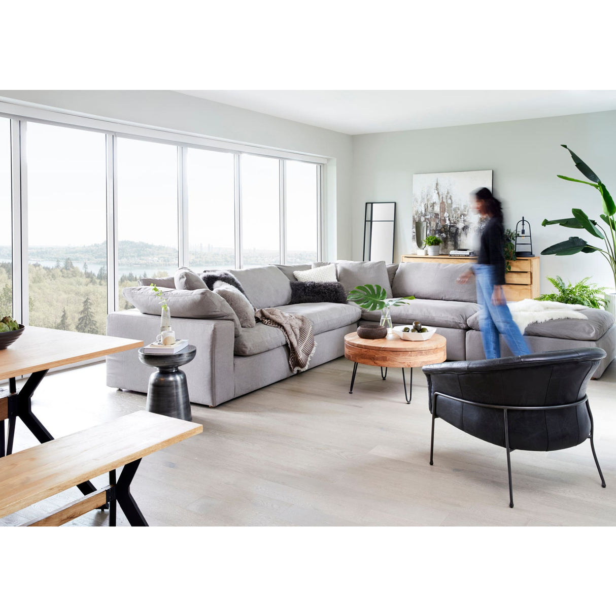 Modern European furniture - Fabric Upholstered Modular Chair - www.oroa.com